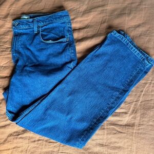 Abercrombie & Fitch Women's Ultra High Rise Straight-Leg Blue Jeans